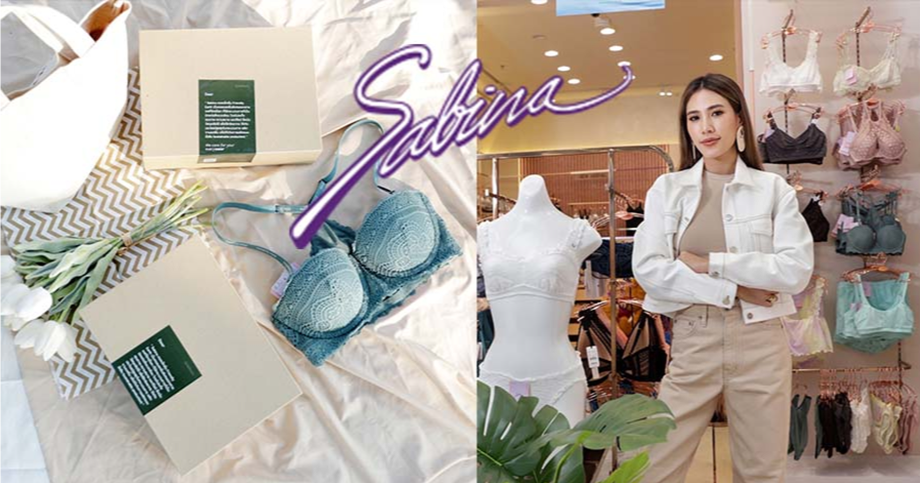 SABINA, an eco-friendly bra brand material, and production processes.